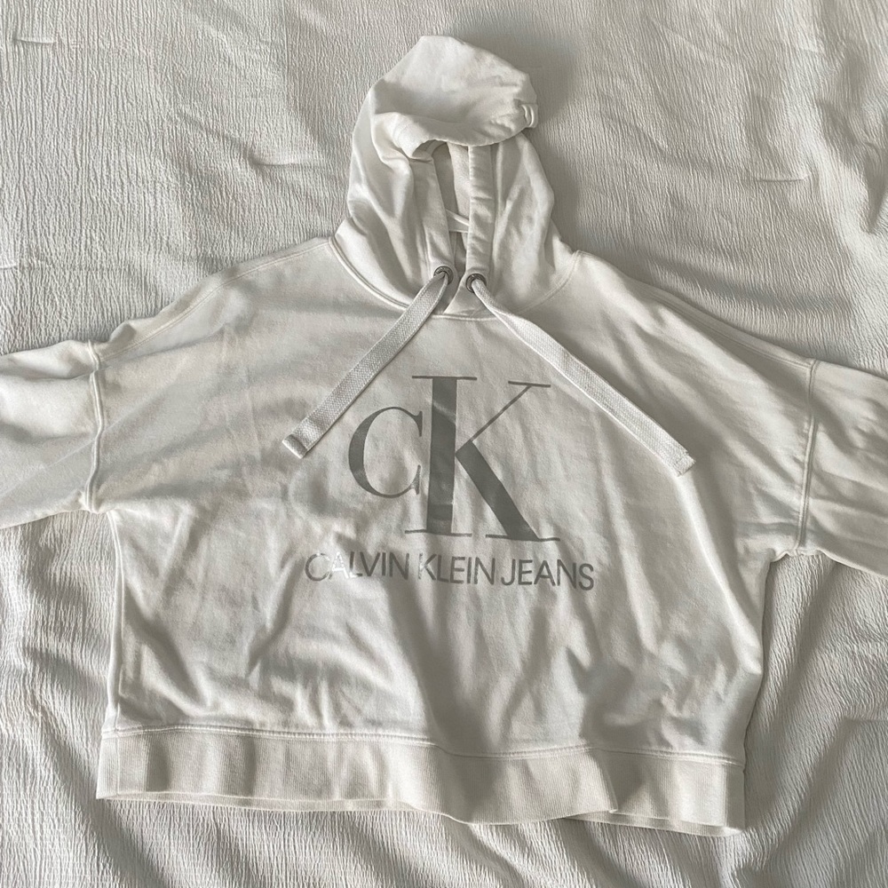 Calvin Klein Jeans white hoodie